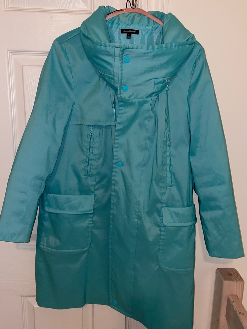 Samuel Dong Bright Aqua Shell Jacket